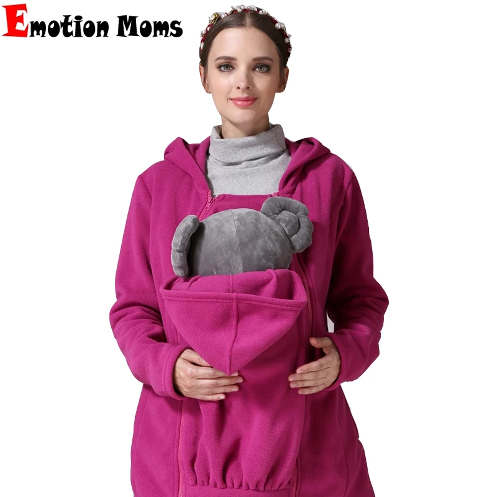 

Maternity Clothes Thicker Baby Carrier Jacket Winter Fleece Kangaroo Mums Coat Removeble Baby Panel Maternity Hoodies