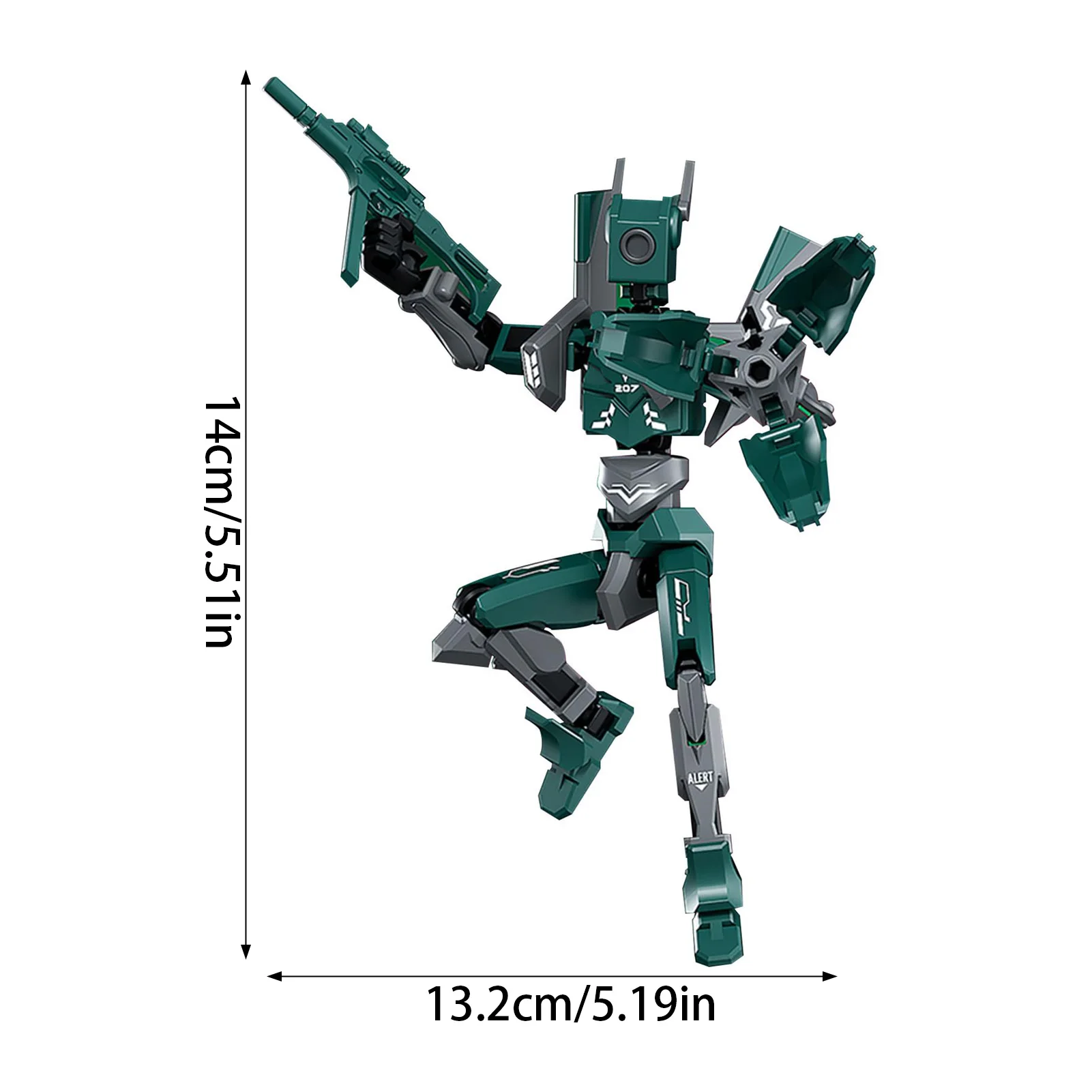 Figura de acción completa de ensamblaje, modelo de Robot guerrero genial, juguete para aliviar el estrés para niños, regalos de cumpleaños para el Día de los niños