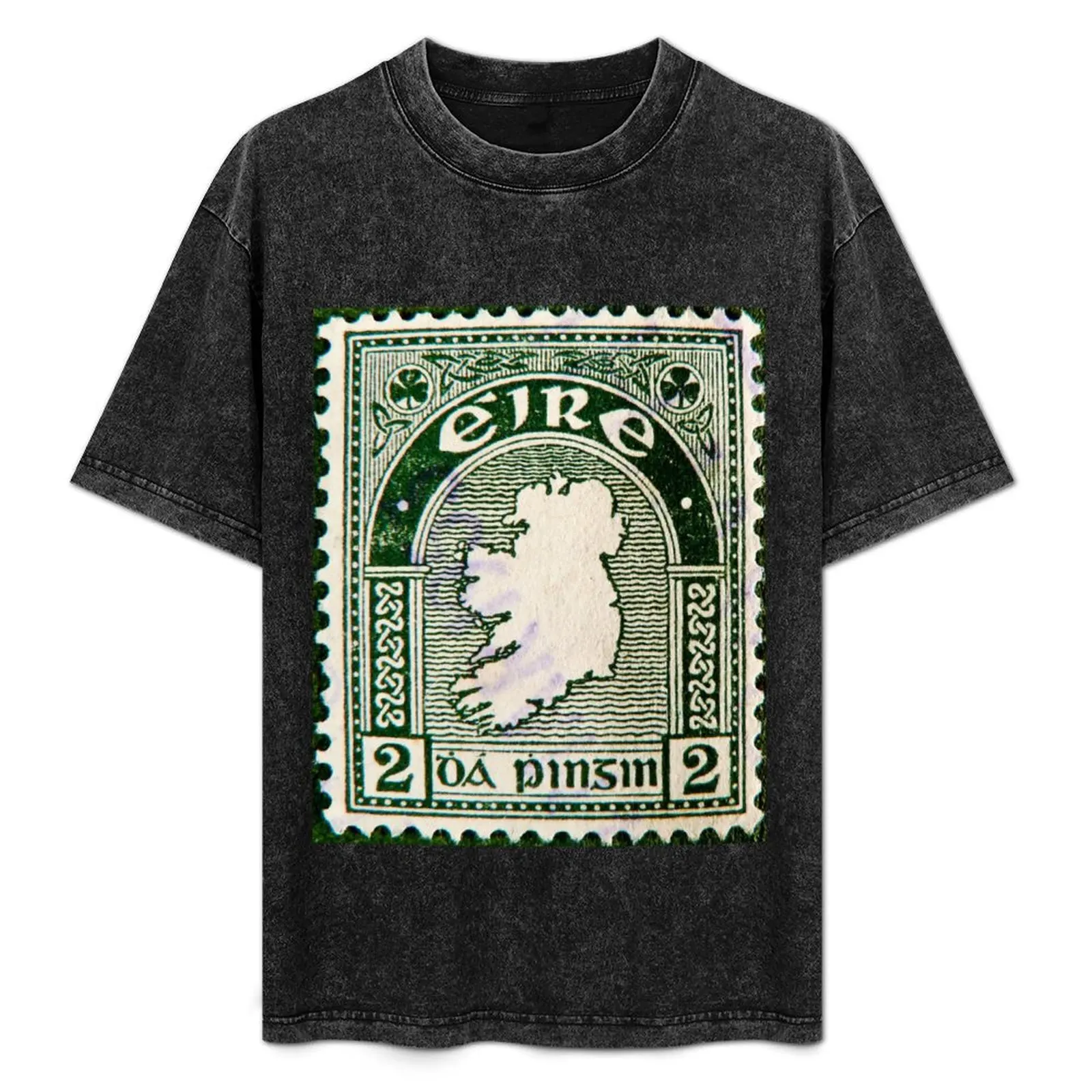 

Eire Ireland vintage old postage stamp T-Shirt custom t shirt sublime plus sizes funny t shirts men