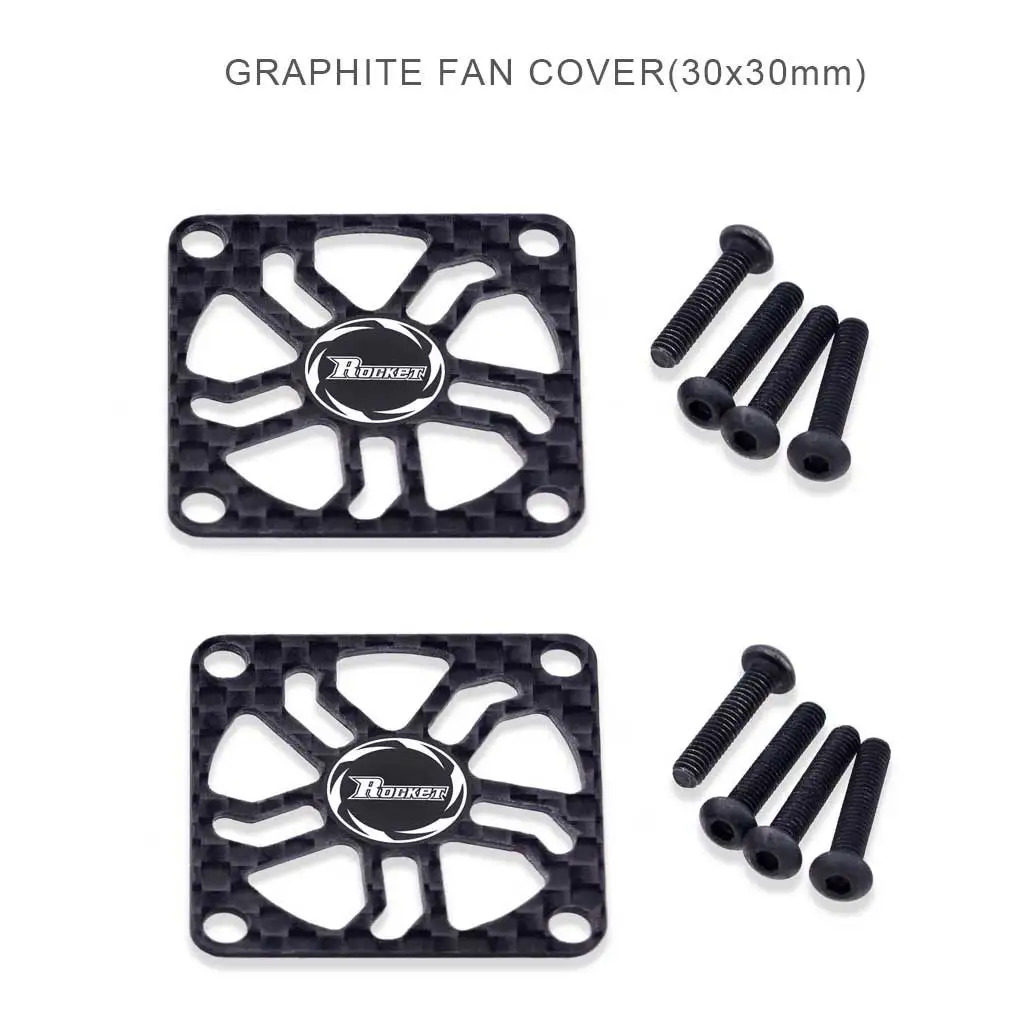 2PCS Rocket RC 25mm 30mm 35mm 40mm 50mm Warmteafvoer Koelventilator Grafiet Fan Cover voor Borstelloze Motor ESC RC Auto Deel