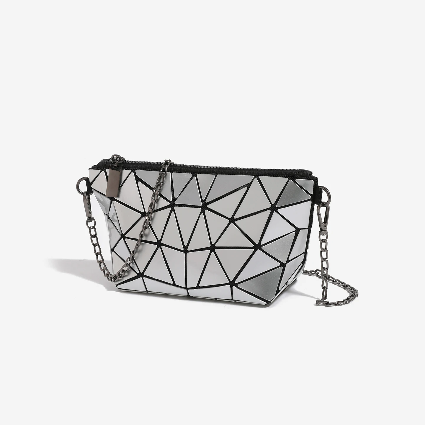 

New Women's Bag with Geometric Rhombus Pattern, Versatile Shoulder Chain Bag, Fashionable Clutch Bag, Crossbody Bag, Small Bag