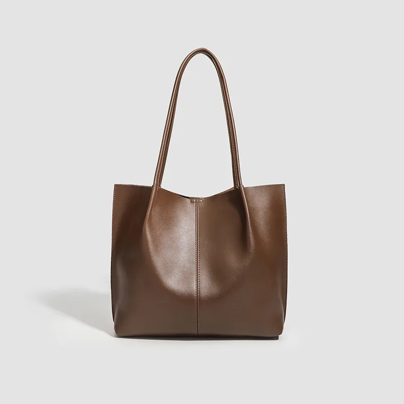 

Pu Leather Large Capacity Handbags Women's Shoulder Bags Vintage Ladies Casual Tote Handbags Female Commute Travel Shopping Bag