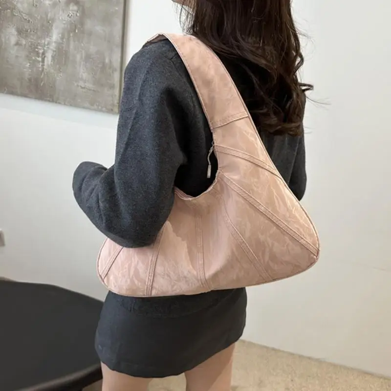 

Multipurpose Handbag Shoulder Bags Soft PU Leather Pleated Underarm Bag For Versatile Fashion Enthusiasts