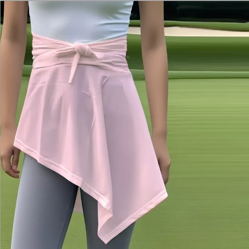 Korean Style Anti-light Wrap Curtain Strap Short Skirt Shawl Dual-purpose Hip Cover Towel Sports Yoga Irregular One Skirt