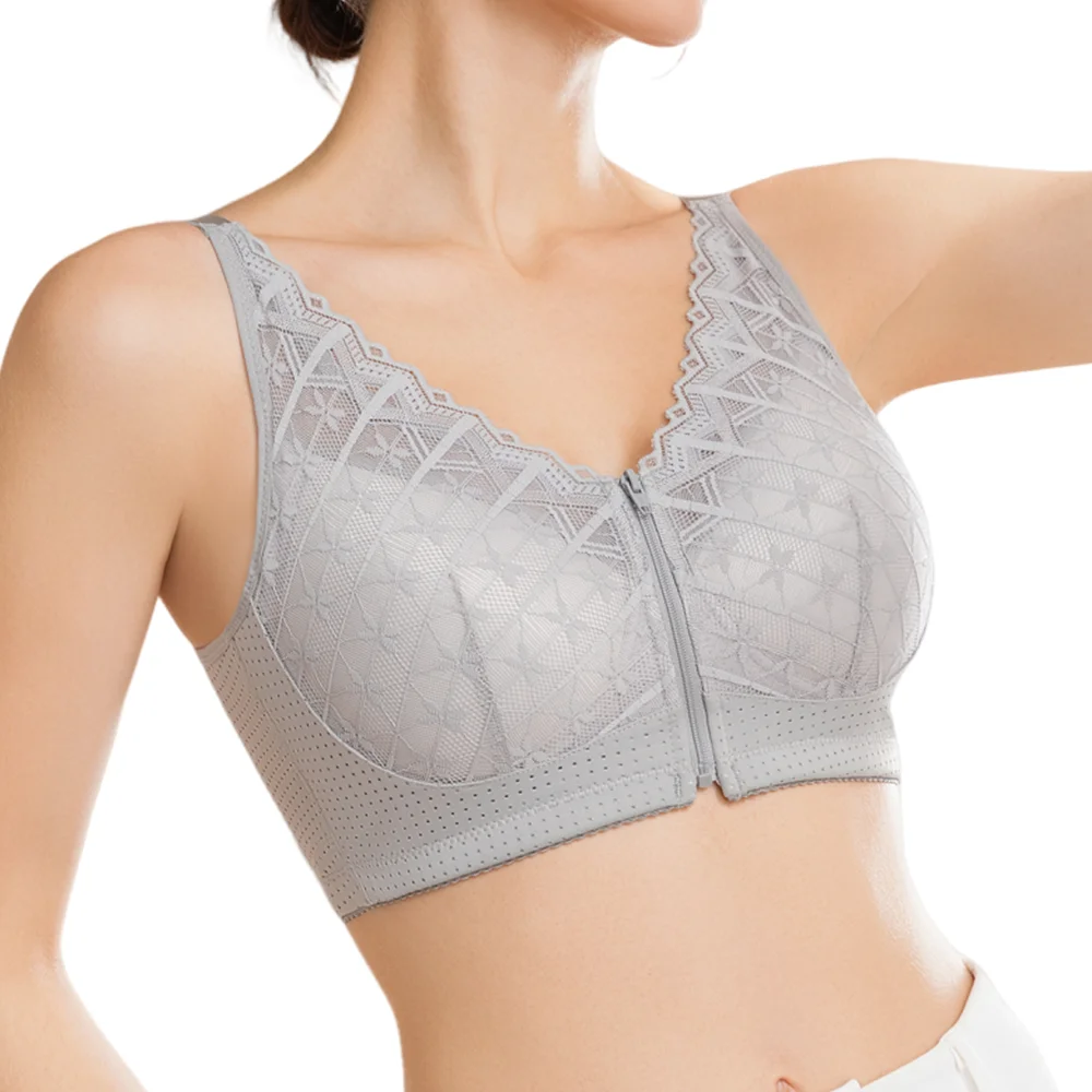 Mastectomy Bra Pocket - Женский бюстгальтер с передней застежкой-молнией для