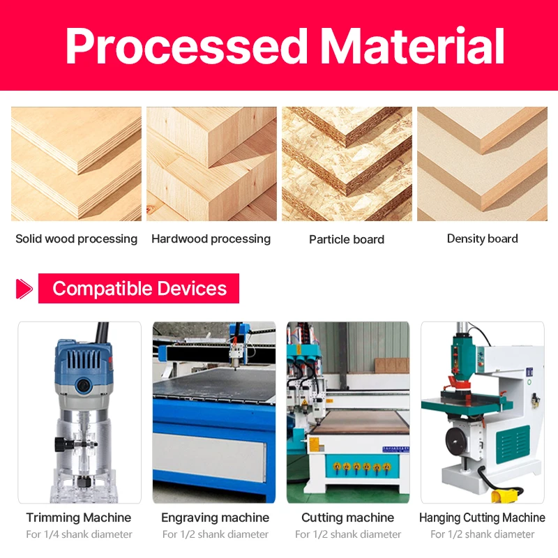 HUHAO V Type Milling Cutter Wood Woodworking Milling Cutter Carbide CNC Mechanical Tools Engraver V Bit V Carving Cutter Tools