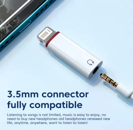 IOS To 3.5mm Jack AUX Audio Adapter For iPhone 14 13 Pro Max Type C To 3.5mm With Mic For Samsung Xiaomi Headphone Connector image 2