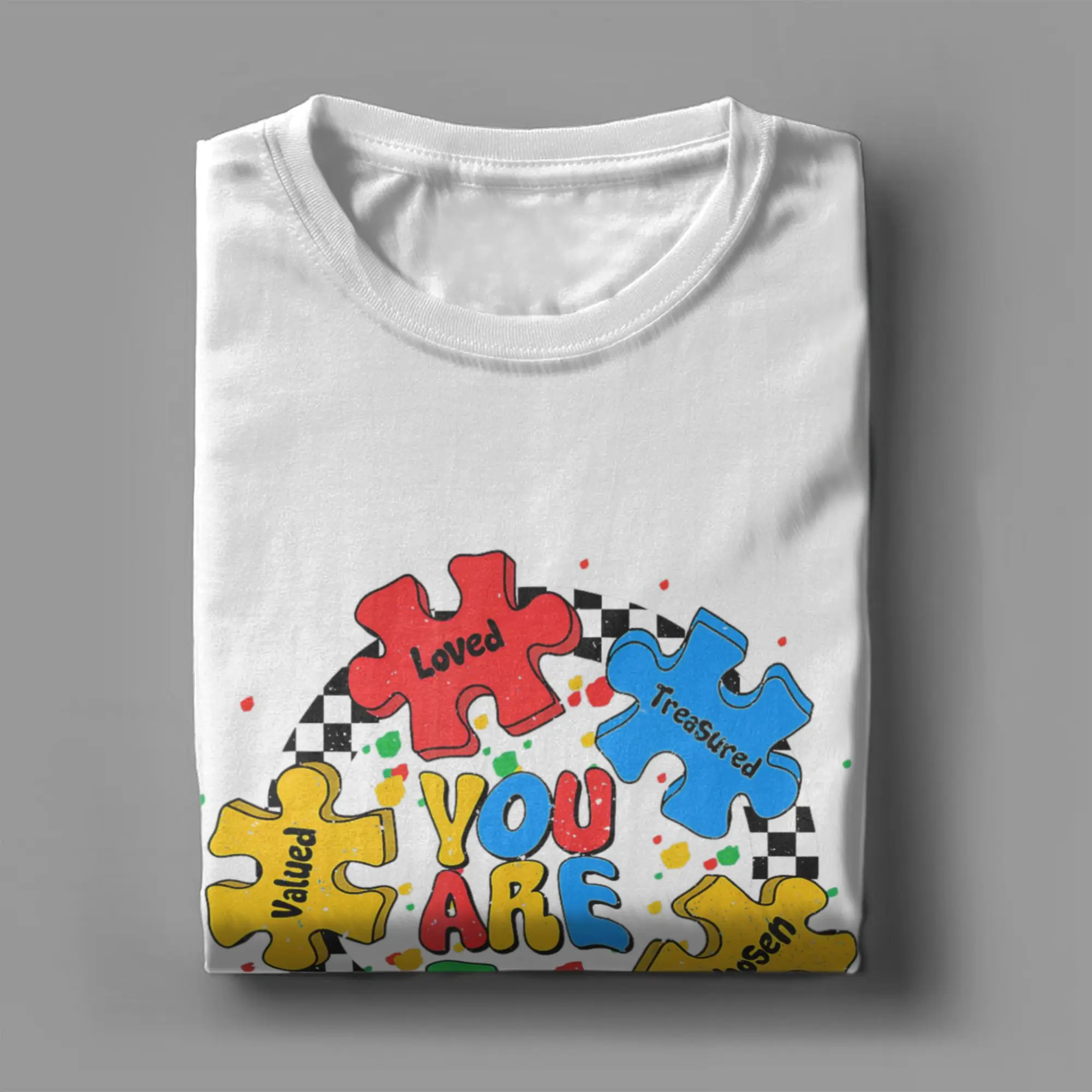 Harajuku T Shirt Respect Love Support Autism Men Women Apparel 100% Cotton T-Shirts for Man Summer Awesome Short Sleeve Tees