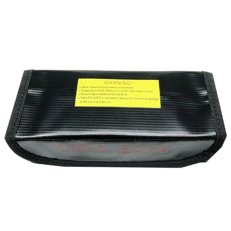 1pcs Black Silver Fireproof Explosion proof Lipo Battery Safe Bag Lipo Battery Guard Safe Bag（185x75x60mm）