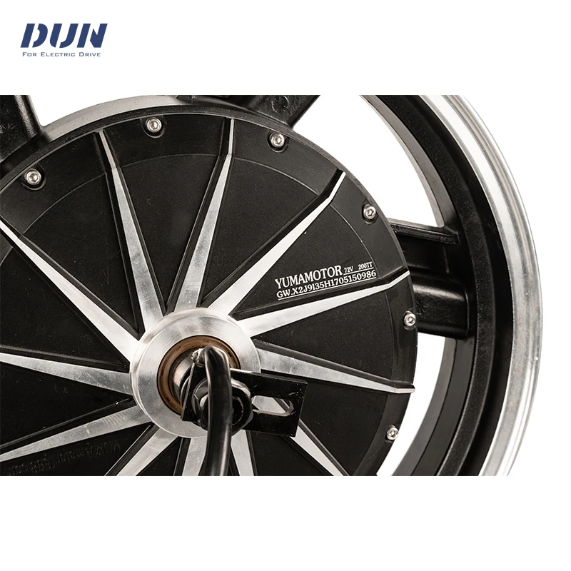 

YUMANOTOR 16x3.5inch 253 4000w 90kmh 45H Three Phase Magnet Wheel Hub Motor