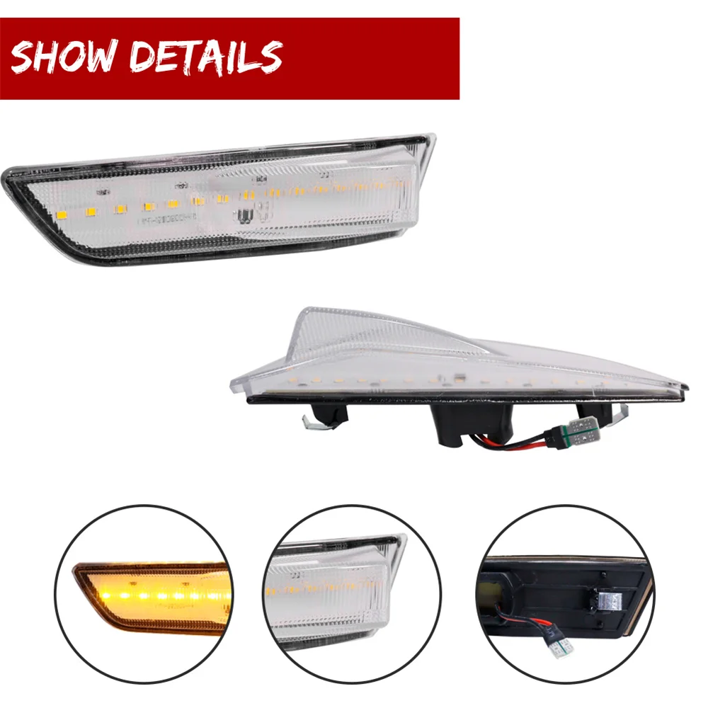 Amber LED Car Light Front Side Marker Turn Signal Light Indicator Light For Infiniti G35 2 doors coupe 2003 2004 2005 2006 2007 - view 2