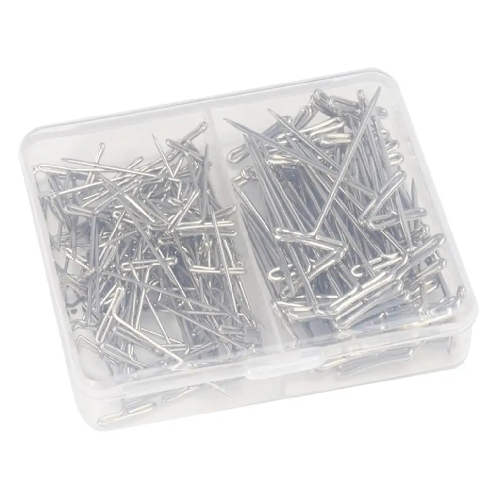 160 Pins for Blocking Knitting, Modelling and Crafts, Holding s, Hair Extensions, Making (1 Inch, 1.5 Inch)