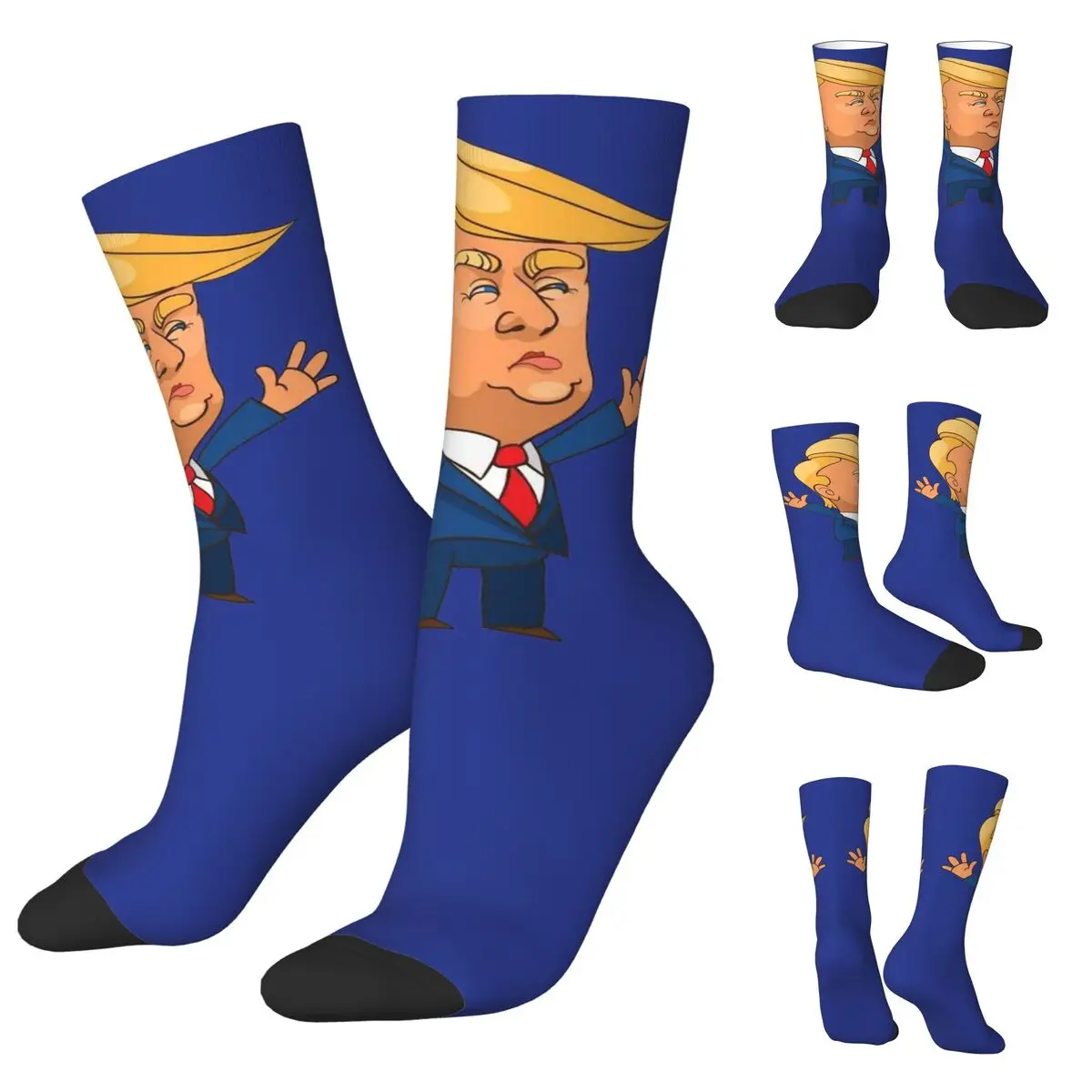 

Donald Trump Cartoon Unisex Socks,Warm 3D Print Happy Socks Street Style Crazy Sock