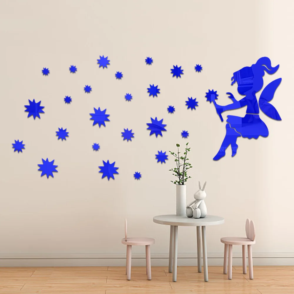 Little Fairy 3d three-dimensional acrylic wall pasted living room bedroom children\'s room dormitory background wall decoration