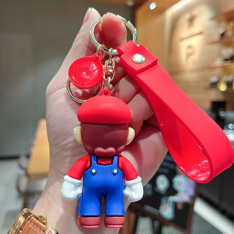 Super Mario Brothers Keychain Classic Game Character Model Pendant Men's and Women's Car Keychain Ring Bookbag Accessories Toys