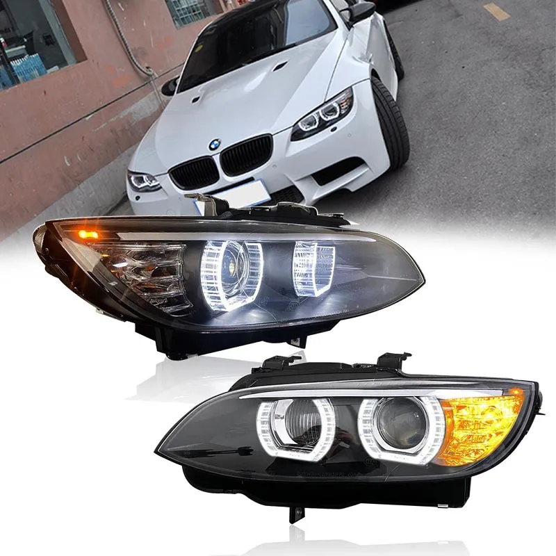 Car Led Headlights For BMW E92 Headlights Assembly E93 330 335 Modified LED Angel Eyes Front DRL Lights Accessories