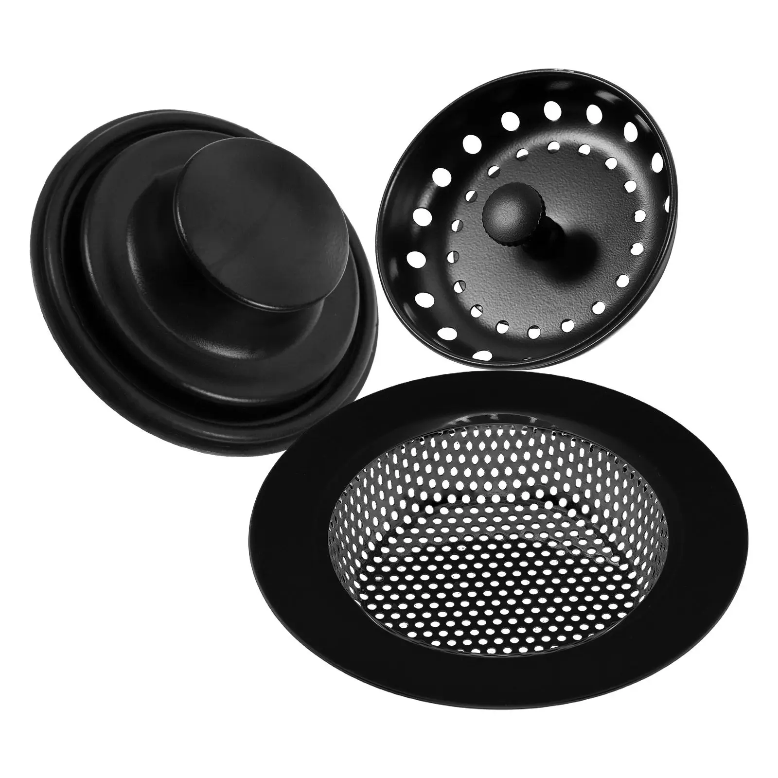 1Set Stainless Steel Sink Stopper and Garbage Disposal Cover Universal Kitchen Drain Filter Basket Dishwashing Protection Rust