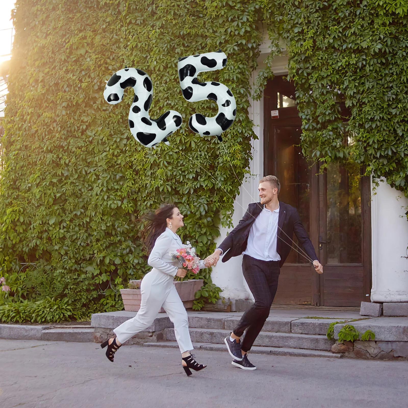 

10Pcs Number Balloons Cow Print Aluminum Foil 40 Inch Birthday Balloon Party Decoration Festival Prop Number Balloons