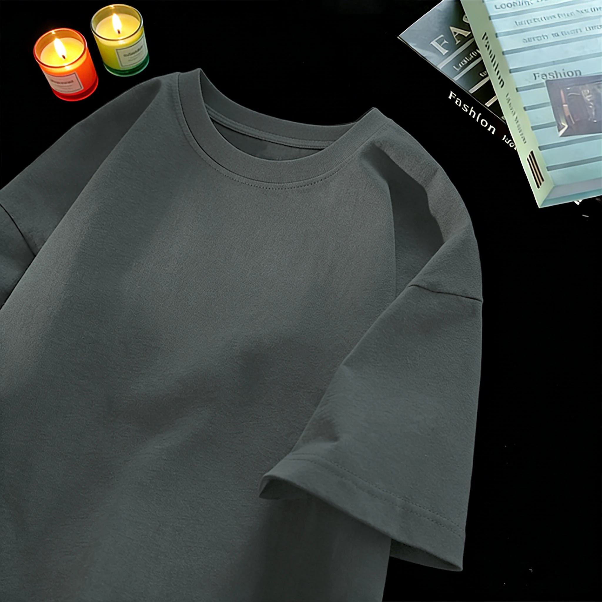 Solid Summer Daily Short Sleeve Mens Cotton Breathable T Shirt Loose Clothes Basic Casual Sportswear All-Match Comfy Street Top