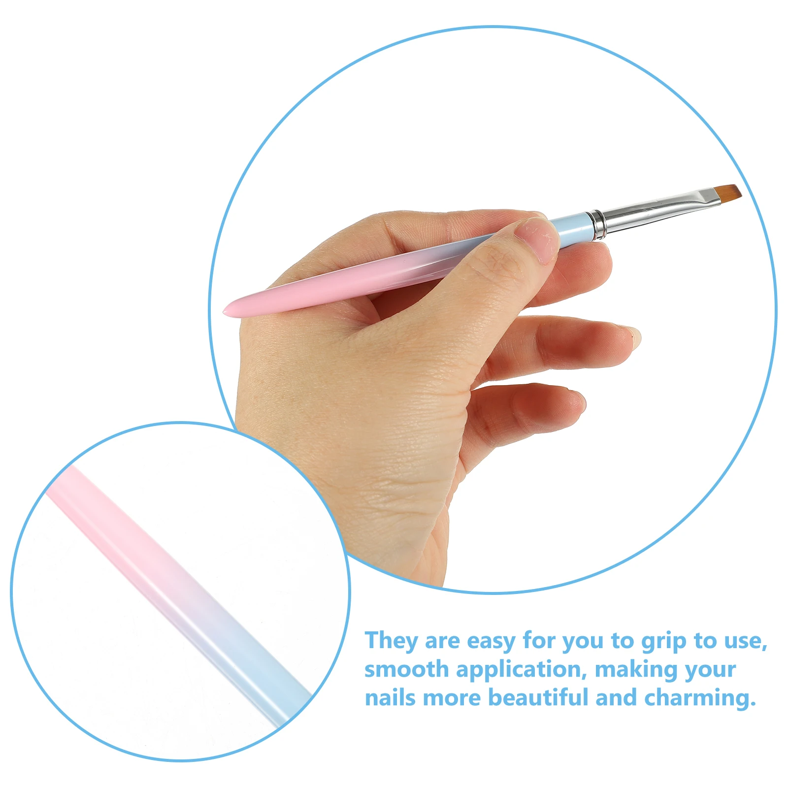 

3pcs Nail Art Pen DIY Drawing Pens Brushes Painting Tools Manicure Supplies Home Salon Nail Brush Set Lightweight Comfortable H