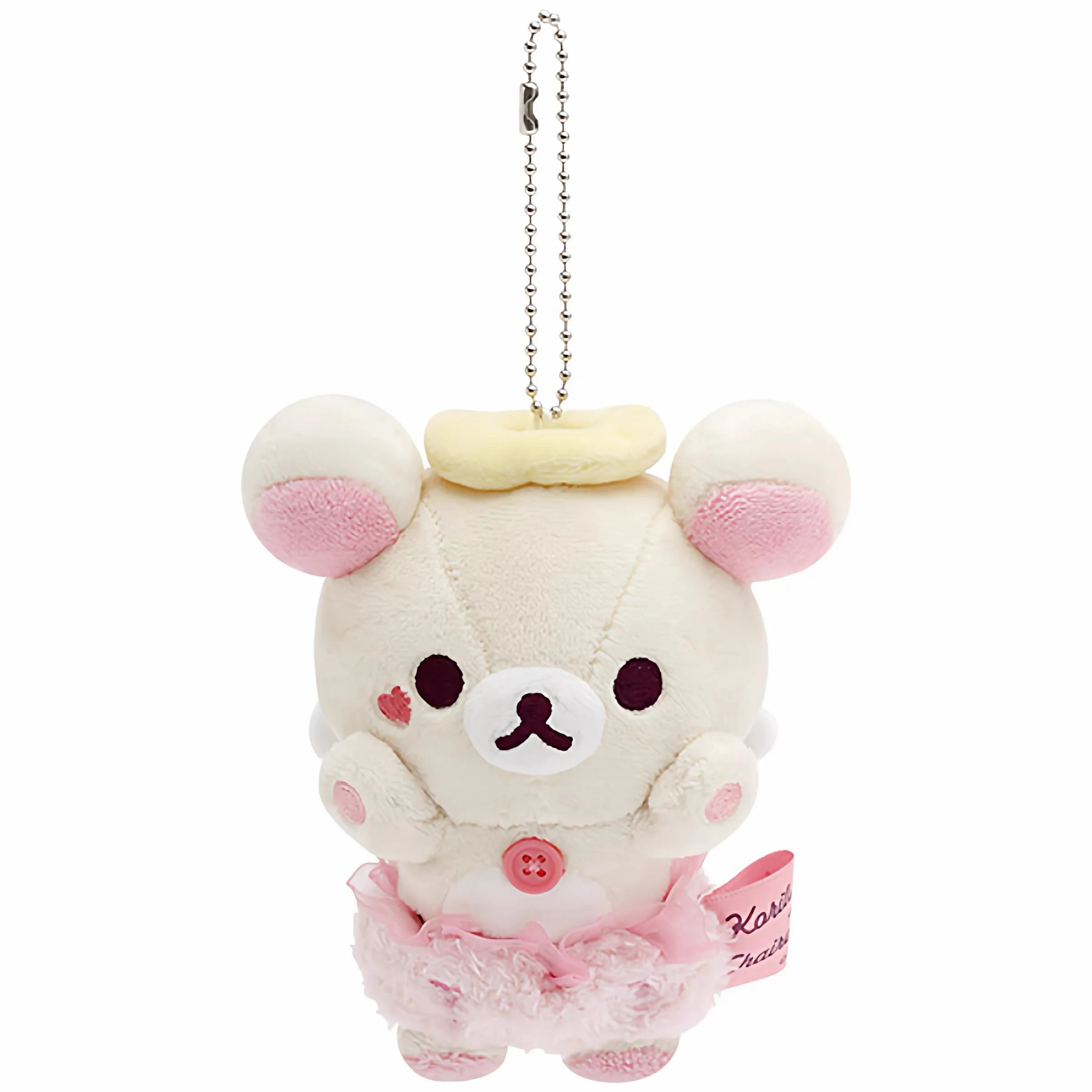 Kawaii Korilakkuma Bear Cream Little White Bear plush toy keychains Demon Rilakkuma Devil Bunny Soft Stuffed Backpack Pendant