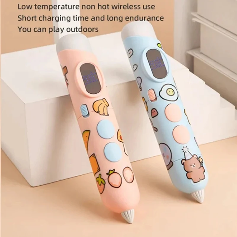Caneta 3d crianças brinquedos diy impressão desenho padrão dos desenhos animados brinquedo eletrônico arte criativa artesanato impressão presente de aniversário brinquedo para crianças