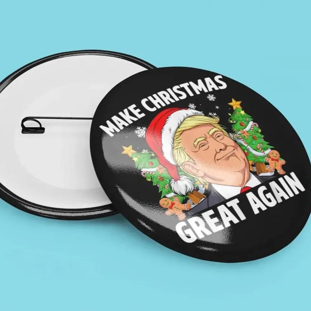 Funny Trump 2024 Make Christmas Great Again Pin, Make Christmas Great Again Pin, MAGA Holiday, Pro-Trump Xmas Pin