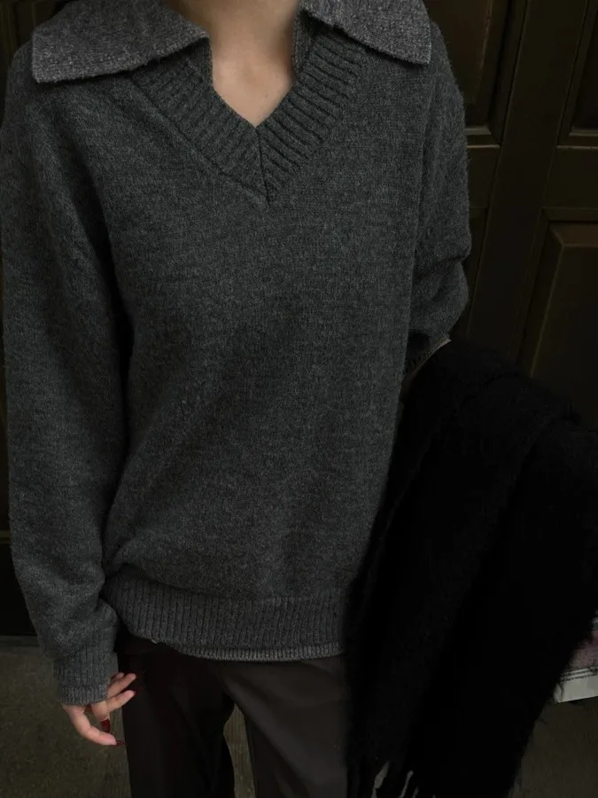 الأمريكية الرجعية الخامس ني طوق تريكو الرجال Sle الخريف الشتاء كلينفيت الراقية الشعور وهمية قطعتين محبوك سترة معطف #5