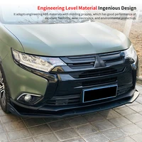 Car Front Bumper Splitter Lip Body Kit Spoiler Diffuser Deflector Accessories Carbon Look ABS For Mitsubishi Outlander 2015-2020 2