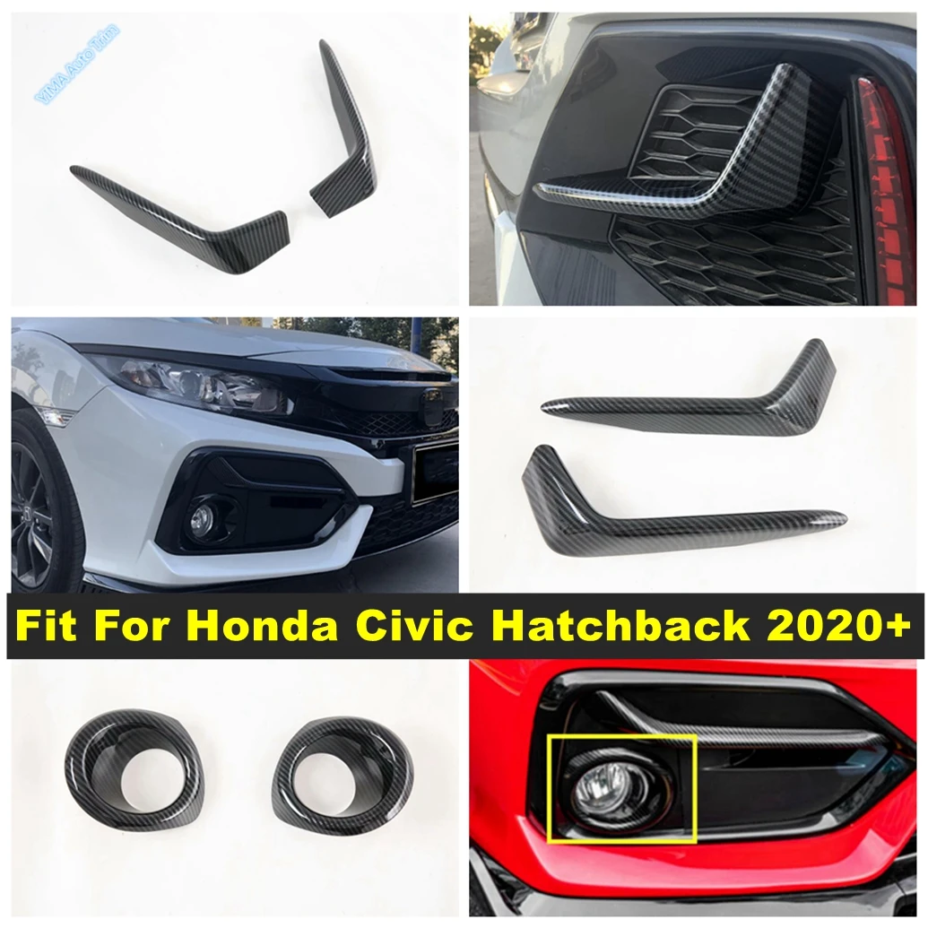 

Auto Front / Rear Fog Lights Lamps Eyebrow Bumper Lid Eyelid / Ring Cover Trim Accessories For Honda Civic Hatchback 2020 2021