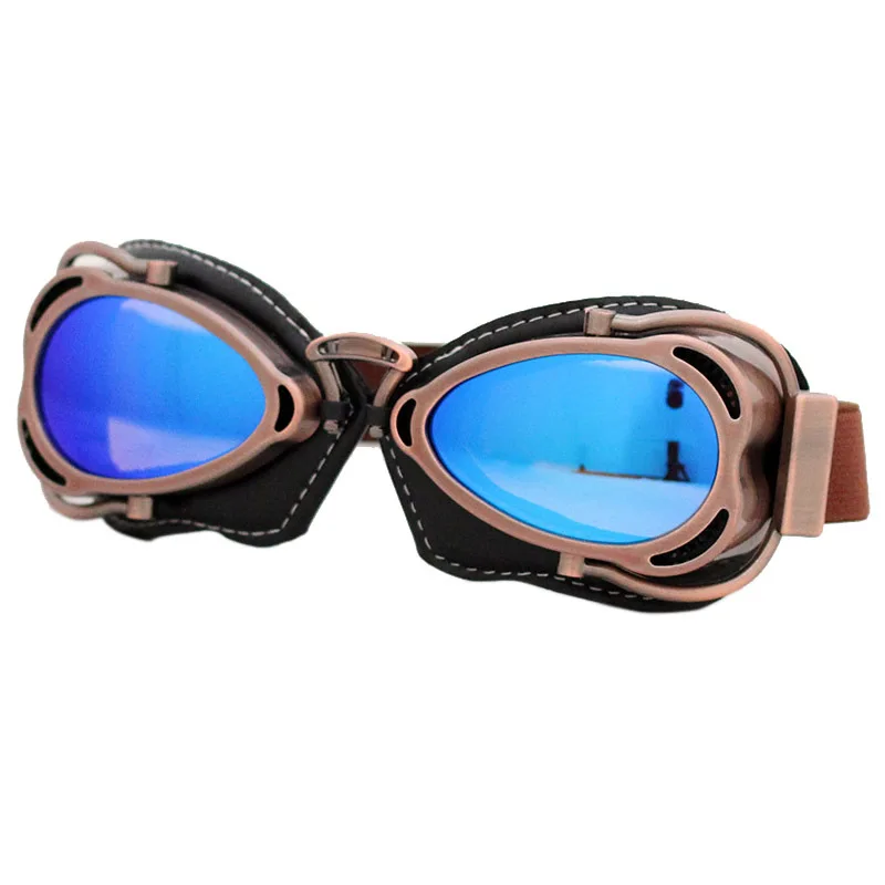 Retro Motorcycle For T15 Eye Protection Lens Helmet Steampunk Copper Goggles Retro pilot Eye Protection Goggles Retro