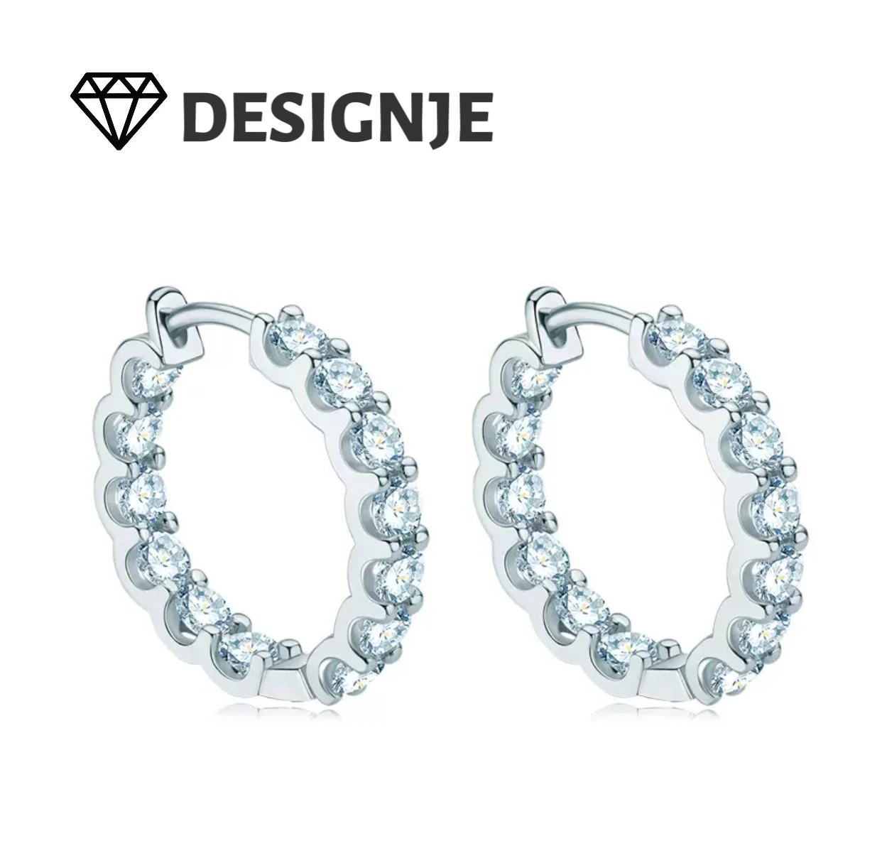 

Luxury moissanite earrings for women, influencer design, simple and elegant, high-end earring