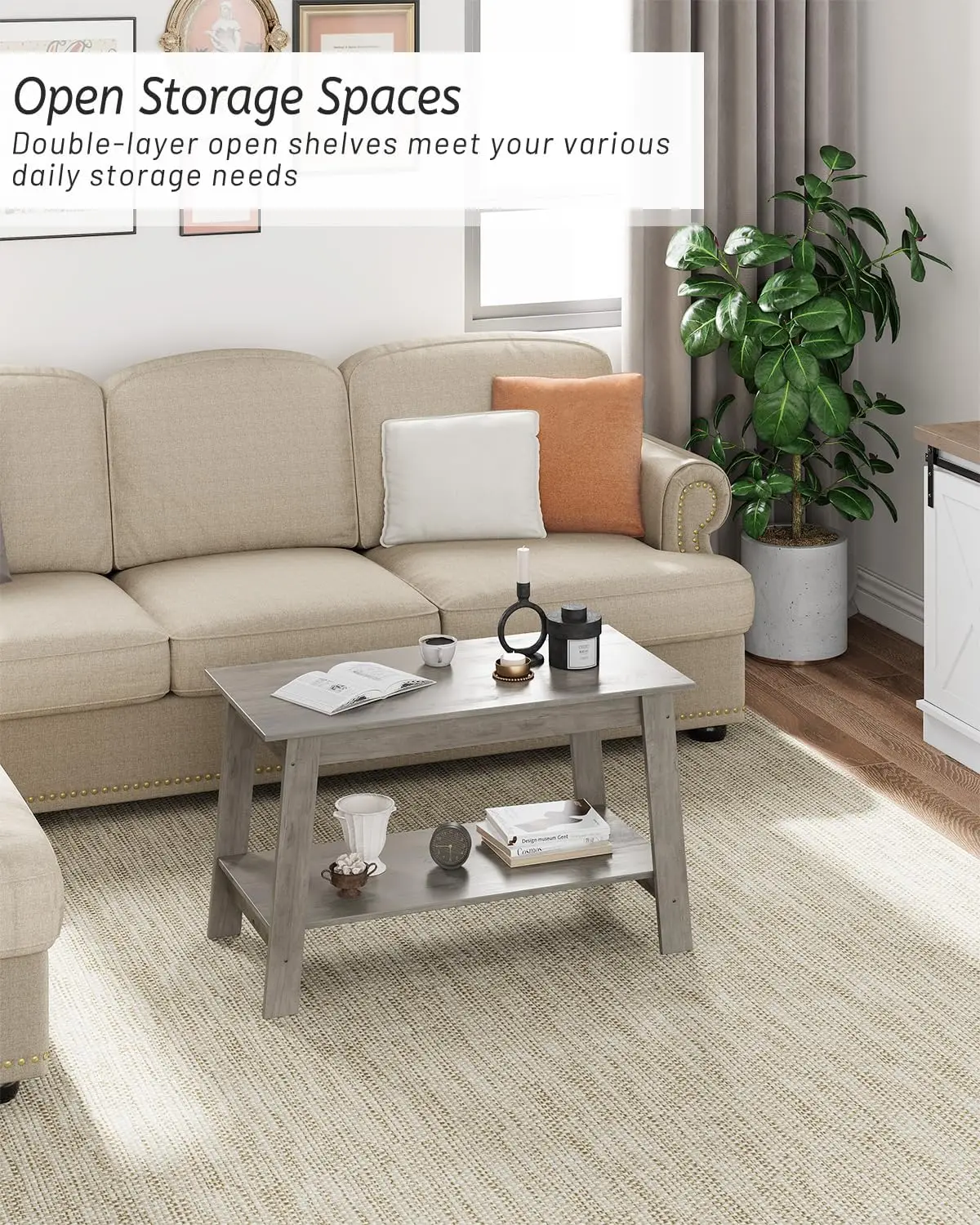 MESA DE ALMACENAMIENTO RECTANGULAR GEOMÉTRICA