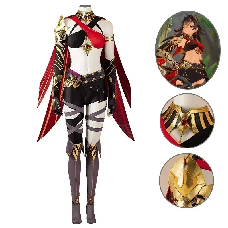 LQDehya Cosplay In Stock Game Genshin Impact Dehya Cosplay Costume DokiDoki-SR Cosplay Christmas Costume Sumeru Plus size