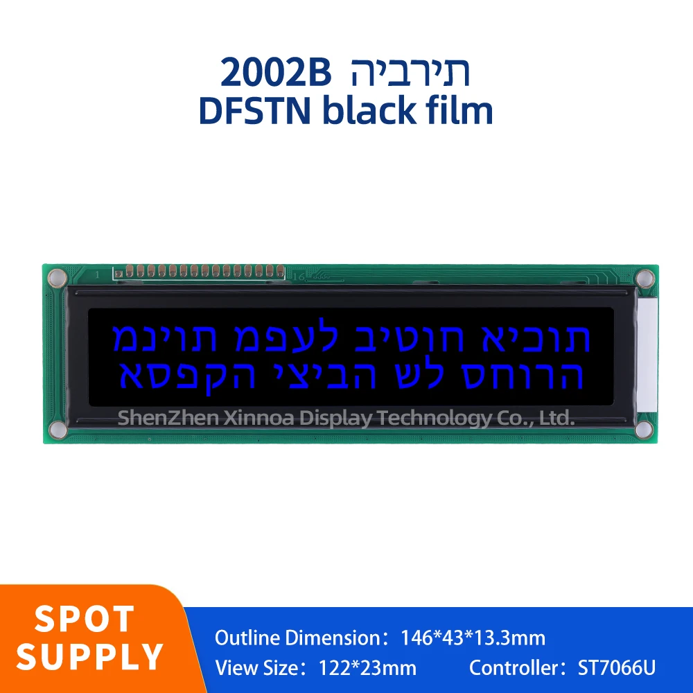 Audio Amplifier Display Screen 2002 LCD 20*2 20X2 2002 DFSTN Black Film Blue Letters Hebrew 2002B LCD Liquid Crystal Display