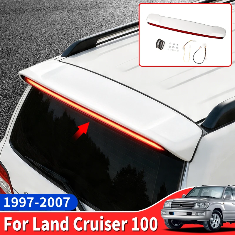 

For 1997 2007 Toyota Land Cruiser LC100 100 FJ100 Rear Trunk Spoiler LED Light Upgrade Exterior Decoration Car Accessories Parts