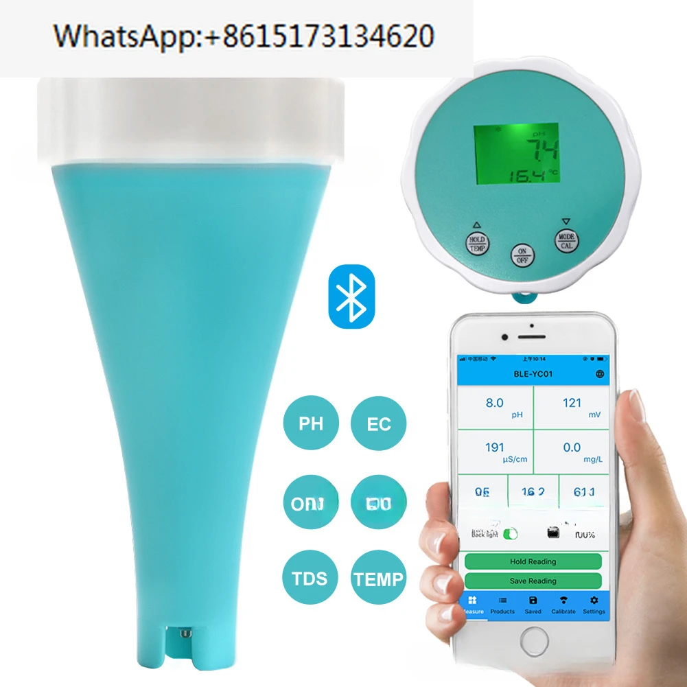 

APP Bluetooth swimming pool water quality monitoring PH/EC/TDS/ORP/swimming pool residual chlorine detector