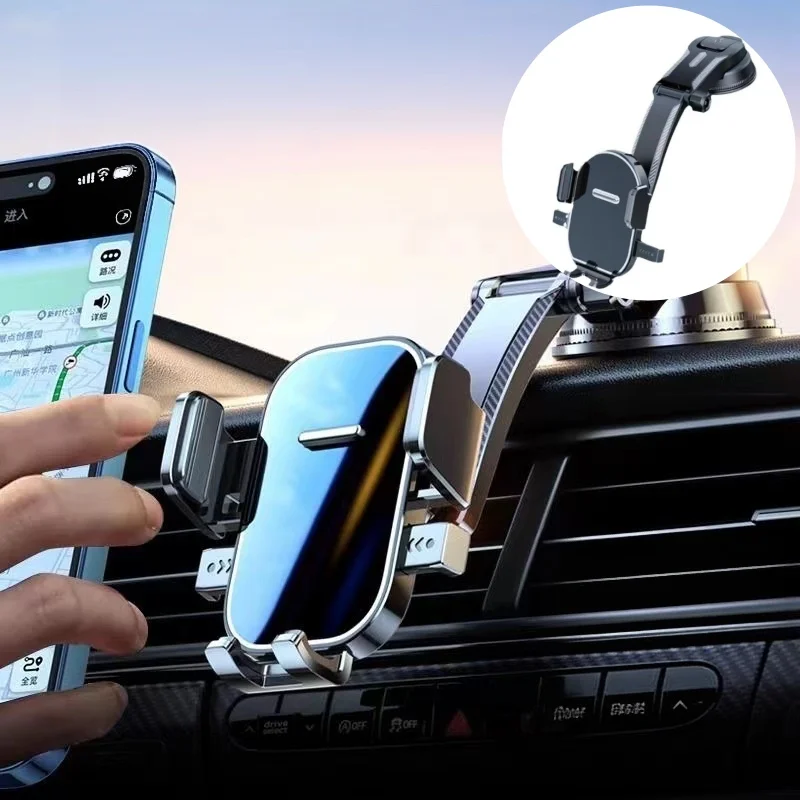 Strong Nano Suction Car Phone Mount Waterfall Arm Dashboard Holder Support Horizontal Vertical View For Cell Phones