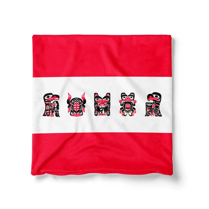 Gaslight Gatekeep Girlboss Teslin Tlingit Council Throw Pillow Covers Cushion Cases Pillowcases for Sofa 45cm x 45cm