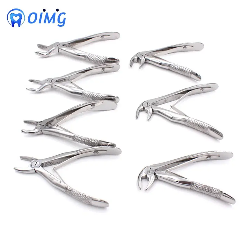 Dental Forceps Children\'s Tooth Extraction Forcep Pliers Kit Orthodontic Dental Lab Instruments Tools 7pcs Stainless Steel