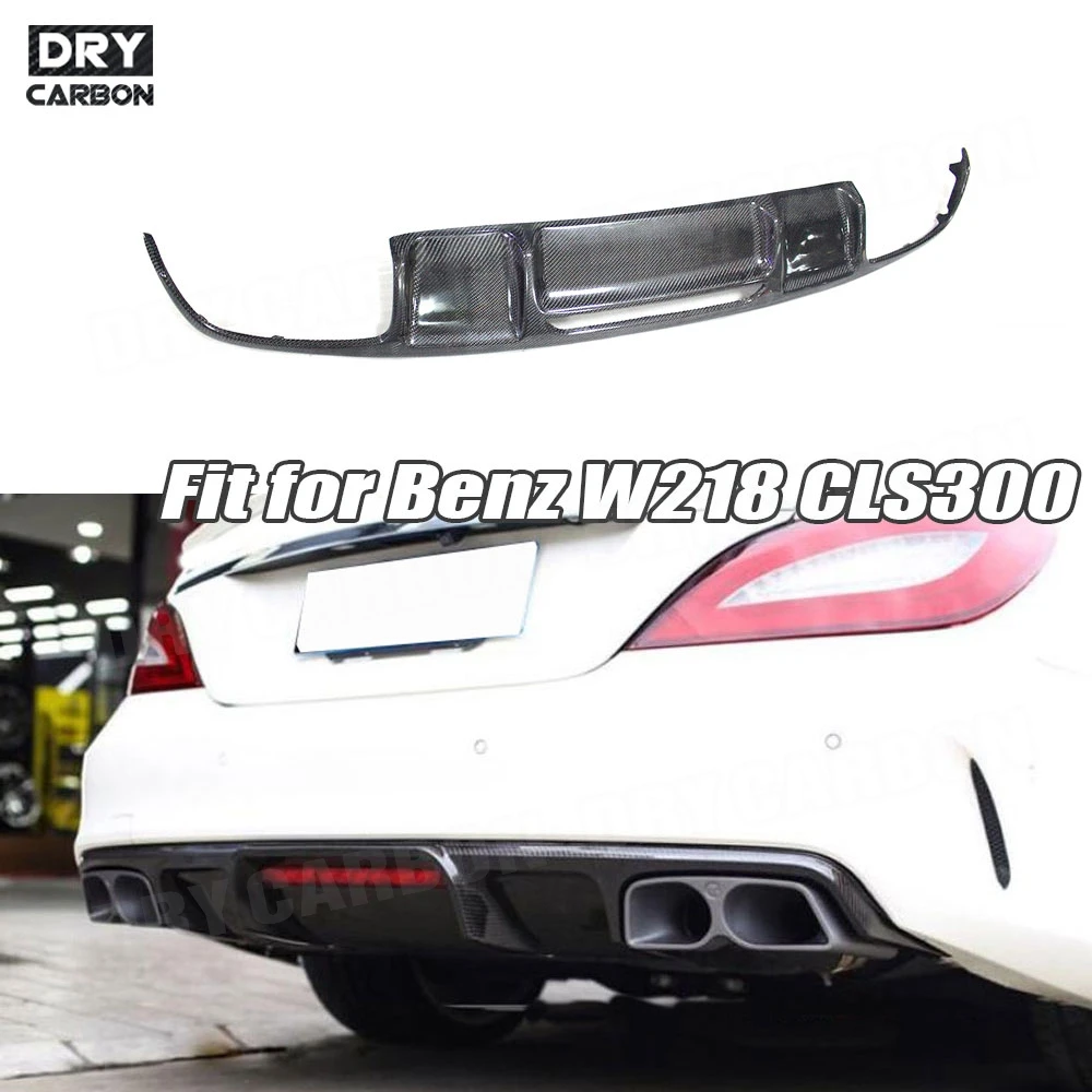 

Carbon Fiber Rear Lip Diffuser Spoiler For Mercedes Benz CLS Class W218 CLS300 2012-2017 FRP Bumper Guard Body Kits Accessories