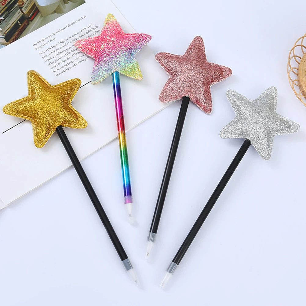 

4 Pcs Ballpoint Pen Funny American Flag Pens Cute Pentagram Cool Toy 4th of July Creative Stationery Plastic Fancy