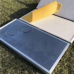 Hand Pressure Beeswax Foundation Sheet Making Machine 41.5x19.5cm Wax Comb Embosser Mill for China/Italian Bee Farming