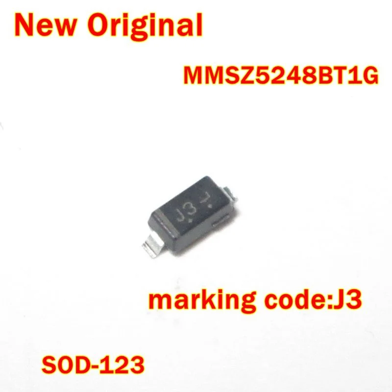 10Pcs to 1000Pcs New Original Mmsz5248Bt1G Mmsz5248B Sod-123 Marking Code:J3 Surface Mount Zener Diodes