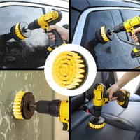 7PCS Motorcycle Electric Drill Brush Accessory Set Electric Drill Brush Cleaning Tool Kit Used for for Clean Wheel Tire Glass