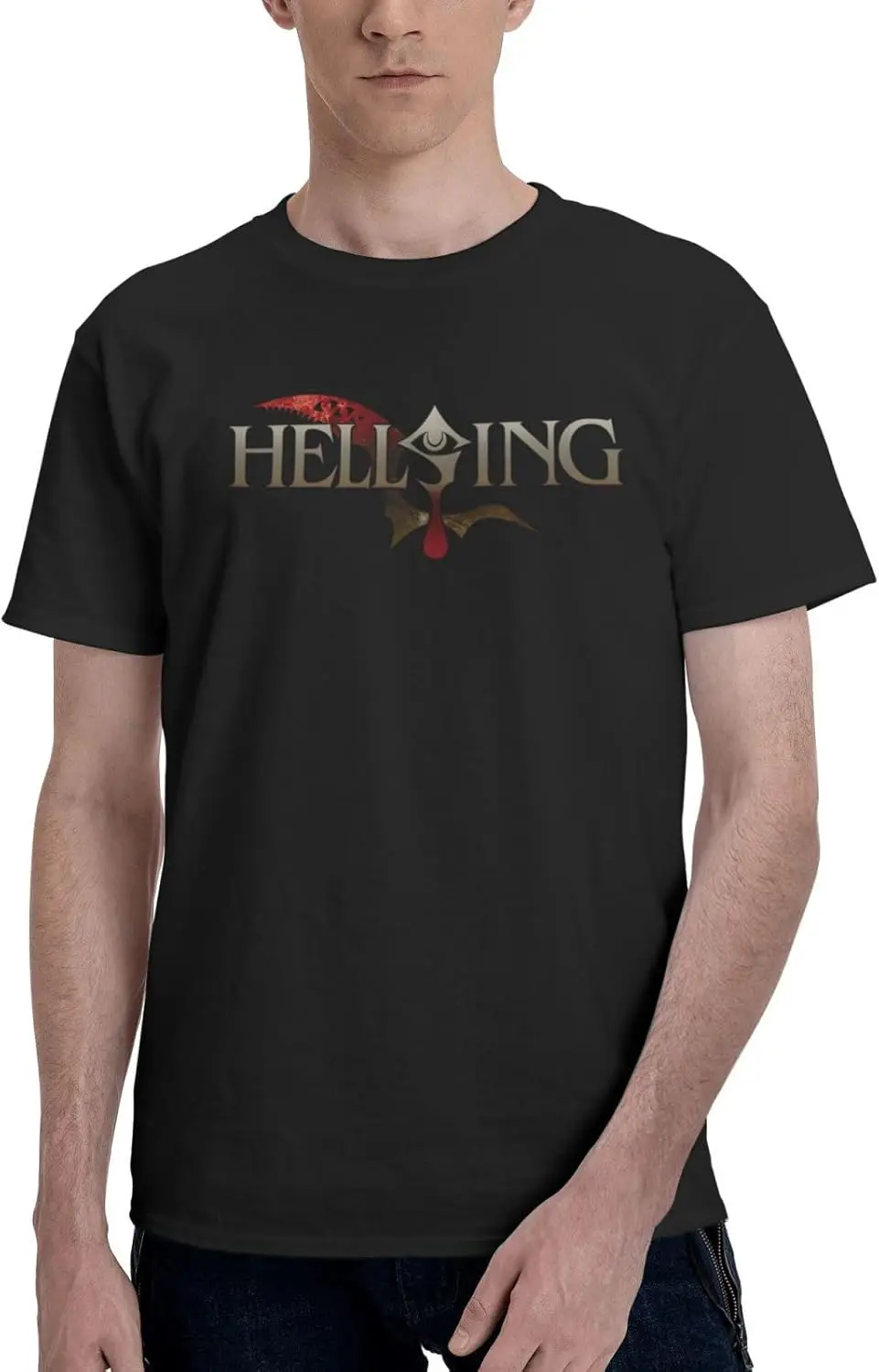 Anime Hellsing T Shirt Man's Summer Cotton Crew Neck Fashion Tee Cool Casual Tops