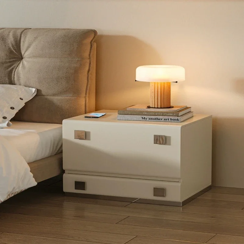 

Cream wind bedside table Light luxury square dining side cabinet Living room TV cabinet Modern bedroom storage combination