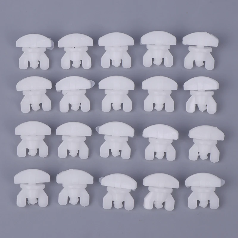Set Of 20Pcs White Plastic Curtain Track Stoppers Easy Installation Drapery Rails Sliding Gliders Curtain Fasteners