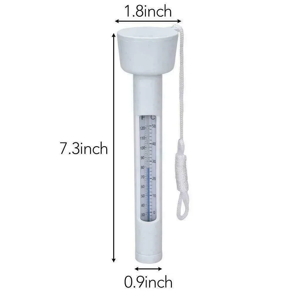 Practical New Durable Thermometer Temperature Tester Gauge Tester Plastic Shatter Resistant Swimming Pool White