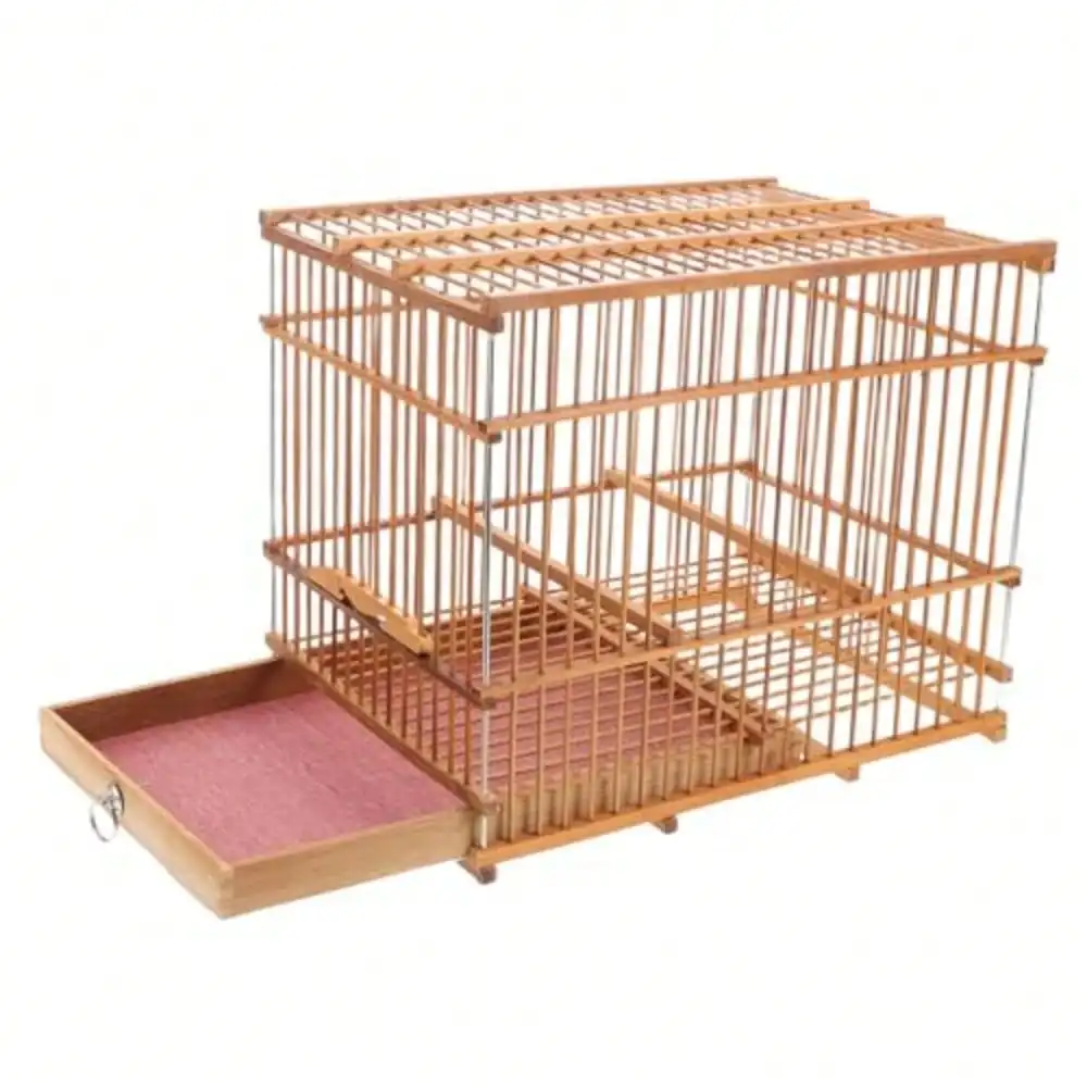 

Portable Lightweight Bamboo Bird Cage For Small Parrots -Friendly Handwoven Bird Carrier With Unique Design For Travel And Outdo